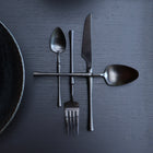 Graphite Black Sculpted Cutlery Set