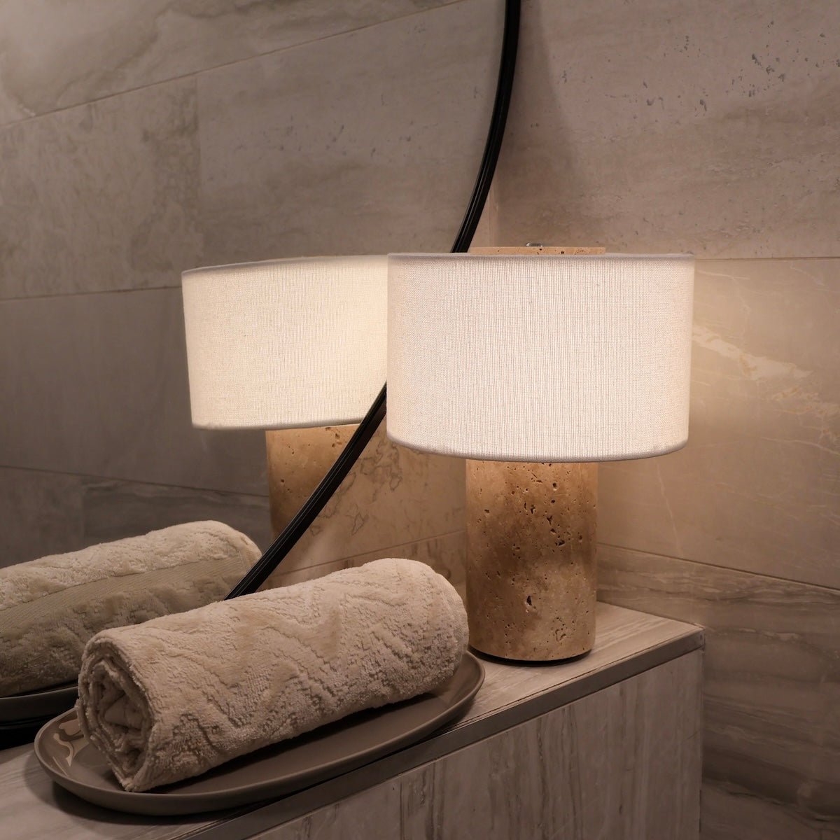 Travertine Cordless Table Lamp