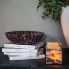 Rosso Levanto Scalloped Marble Bowl