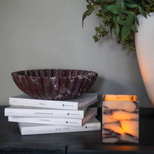 Rosso Levanto Scalloped Marble Bowl