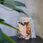 Calacatta Viola marble vessel sculptural stone object by Lokah Co candle holder and bookend