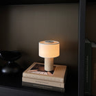 Travertine Stone Cordless Table Lamp | Rechargeable Designer Lighting